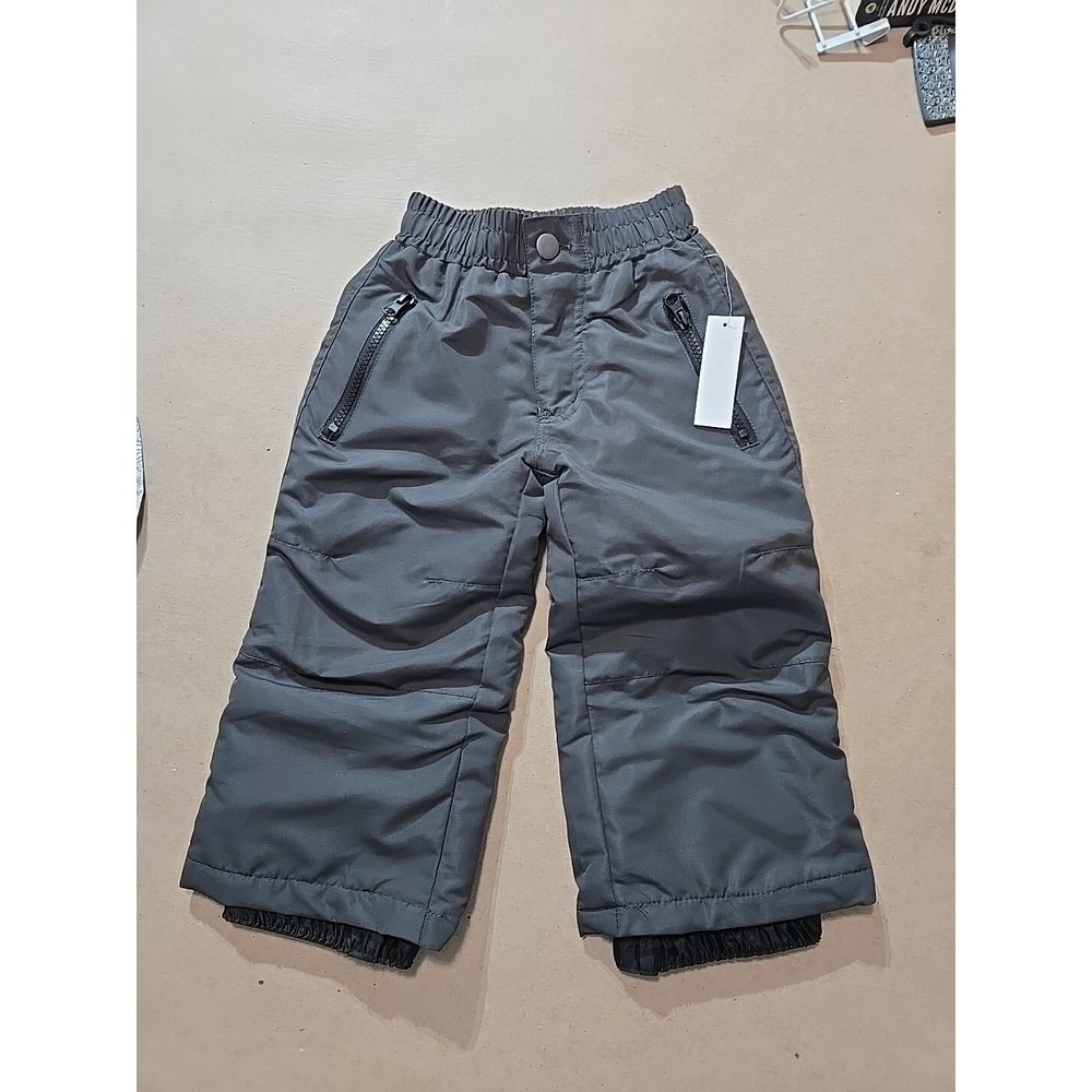 Boys Classic Gray Snow Pants Winter Kids Outdoor Play NWT 2T‎